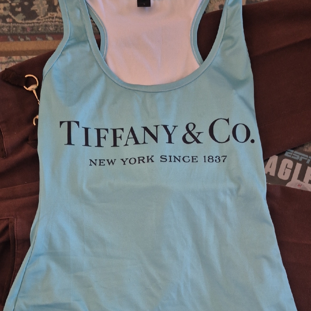 Tiffany & Co. Blue Sleeveless Tank Top   Logo